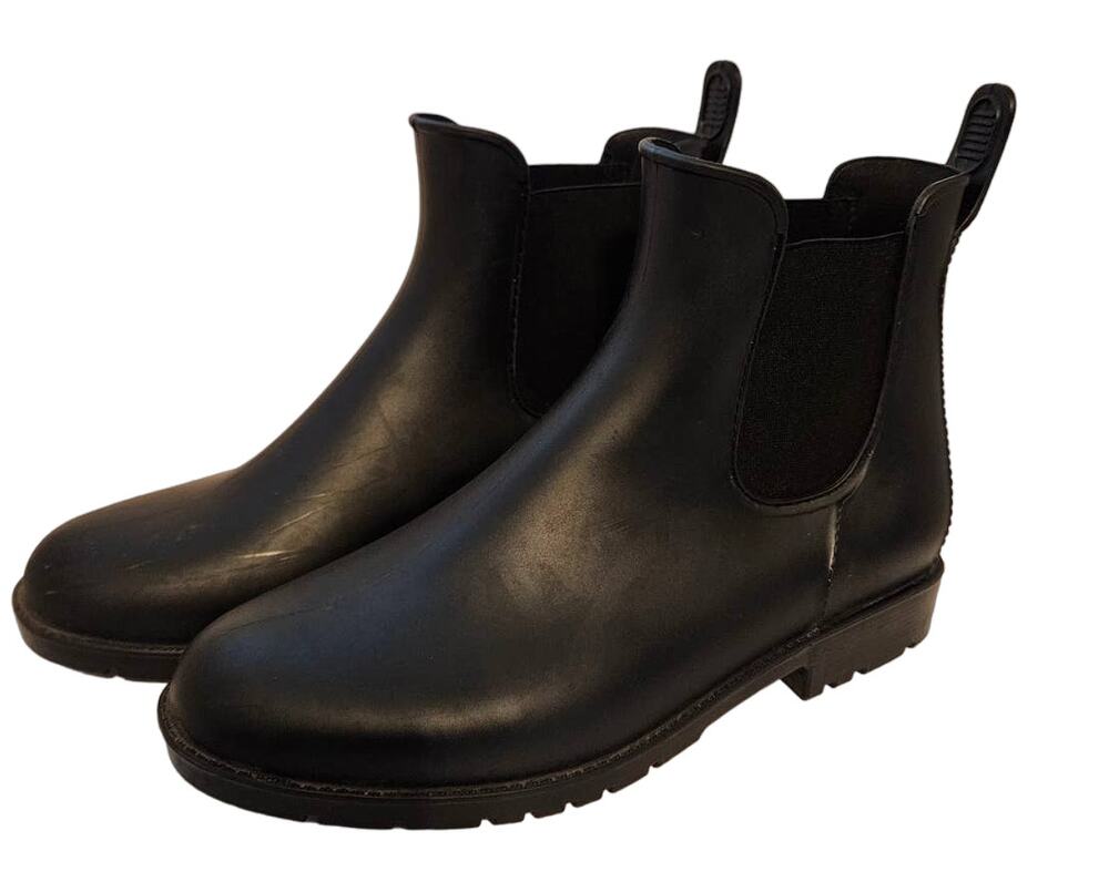 Asgard Women's Ankle Rain Boots Waterproof Chelsea Boots Size 7 Black